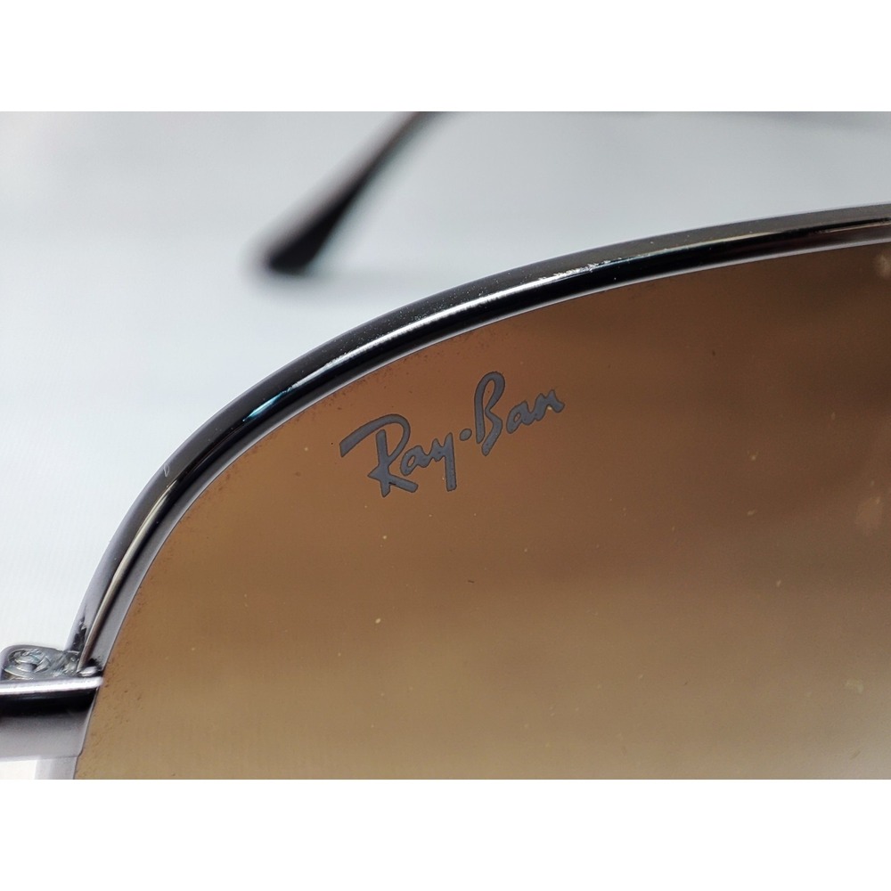 Ray-Ban RB3267 004/13 Silver Aviator Sunglasses Brown Gradient 64mm - Picture 8 of 13
